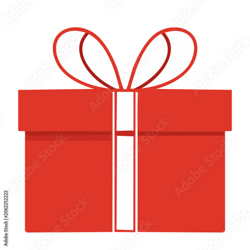Flat design red mailbox vector icon