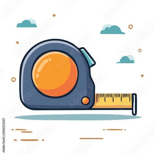 Flat design sun thermometer icon