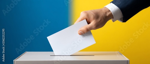 Casting a vote in an election process.
