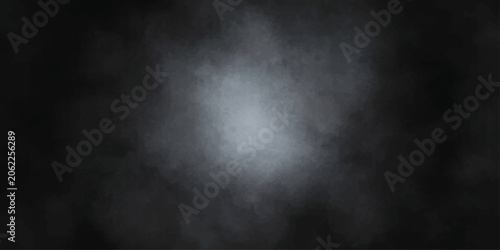 Fotografi Dark smoke and mist flowing on a black background