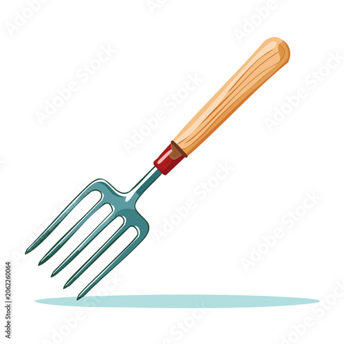 Flat design vector illustration of a hammer and nail