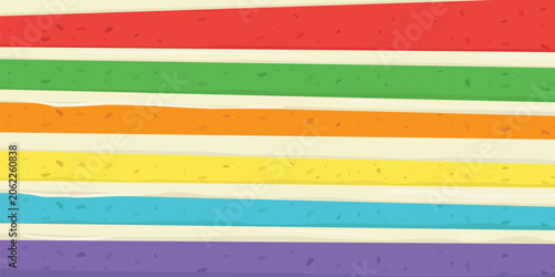 Rainbow Cake Colorful Layers Background Illustration