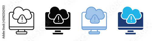 Obraz na plátně Error icon set multiple style collection