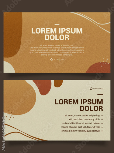 Organic Shapes Earth Tone Textured Landscape Background Layout Collection