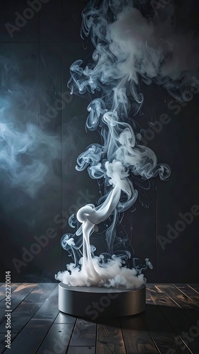 Smoke Rising from Metal Container.