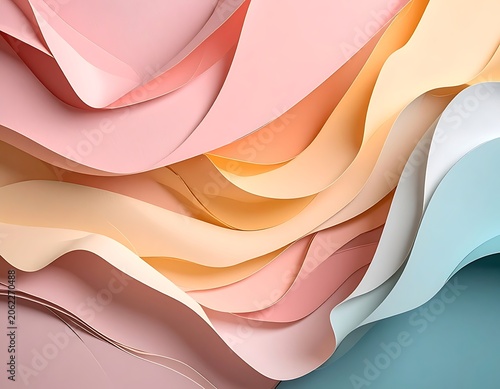 Soft colorful wavy fabric texture background.