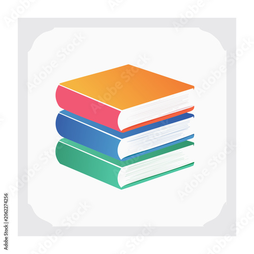 Flat design ribbon with multicolor stripes