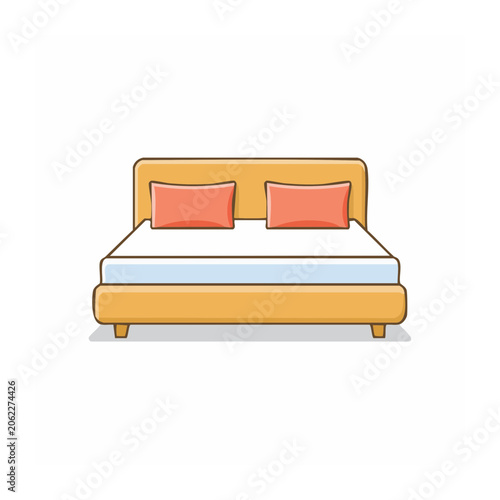 Modern orange and blue sofa with cushions