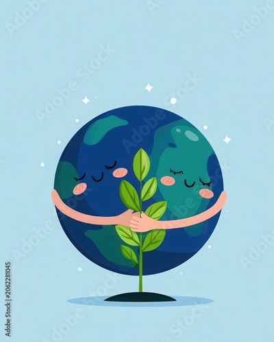 Growing Earth Concept Representing Sustainable Future and Environmental Protection