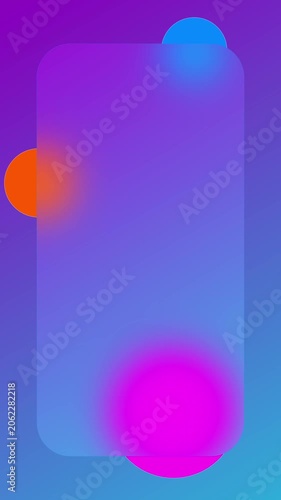 Colorful Glassmorphism Vertical Background with Floating Gradient Circles