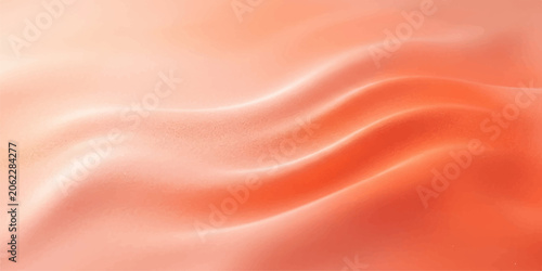 Quadro su tela Soft fabric waves in warm orange tones with wave like abstract background textil