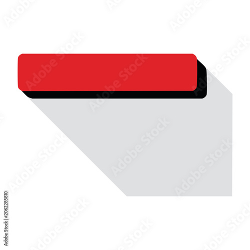 Red rectangle icon flat design