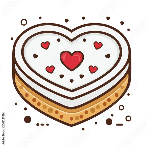 Red heart symbol in circular frame