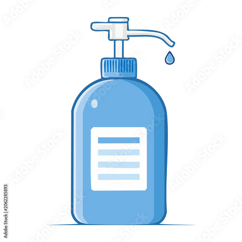 Blue water bottle flat design vector