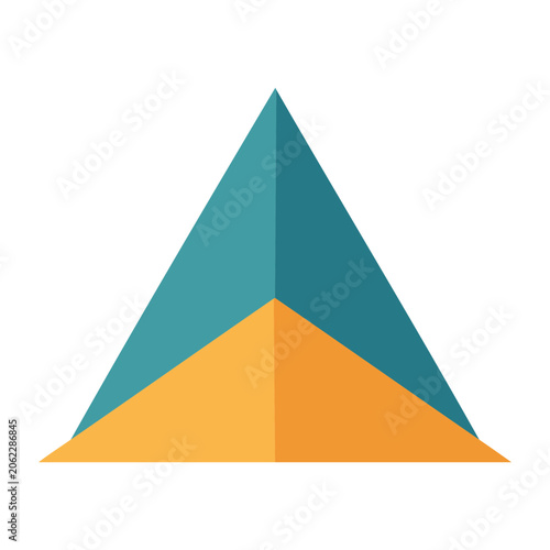 Flat geometric triangle vector shape