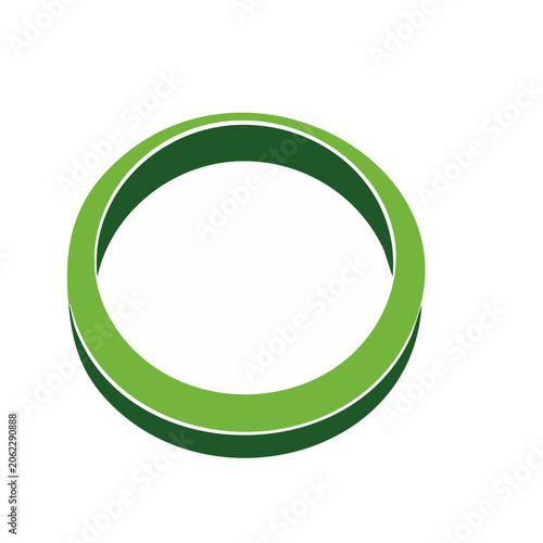 Green circular ring vector icon