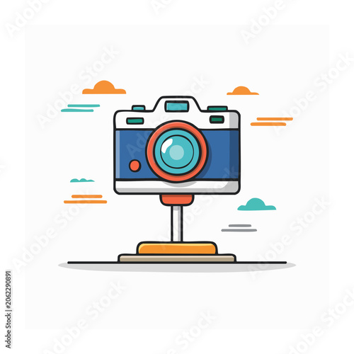 Flat design vector of a computer server