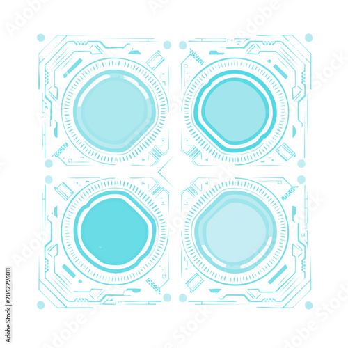 Minimalist concentric circles vector pattern