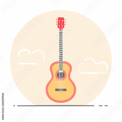 Acoustic Guitar Illustration