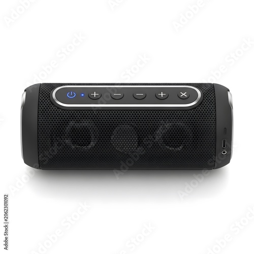 Foto Black wireless portable bluetooth speaker