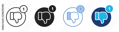 Slika na platnu Dislike icon set multiple style collection