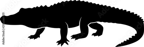 Alligator silhouette silhouette vector illustration