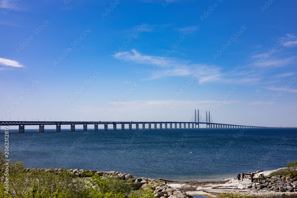 Fototapeta premium Oresund – most nad cieśniną Sund na Morzu Bałtyckim
