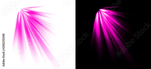 Bild auf Leinwand Pink light rays spotlight effect abstract beam spotlight spotlighting bright light beam shining down spotlight beam