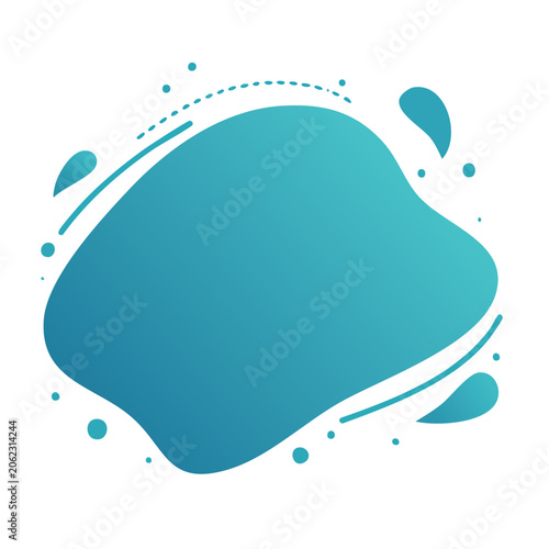 Abstract cyan liquid splash vector graphic
