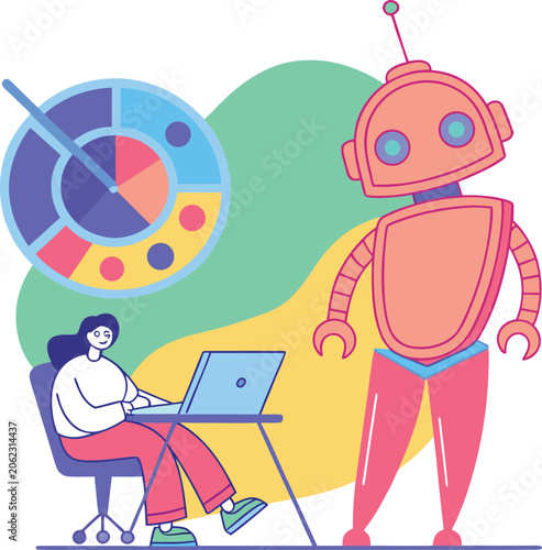 AI Creative Assistant Helping Graphic Designer Generate Design Ideas