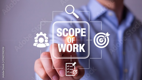 Scope of work concept for project planning and business management
