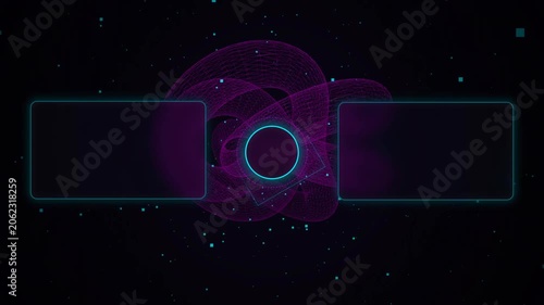 Cinematic Video Endscreen with Neon Glow and Glass UI Overlay