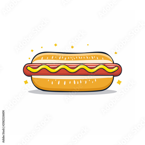 Flat design donut with colorful sprinkles