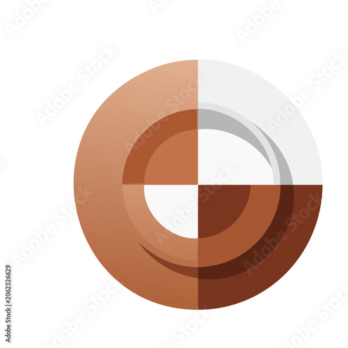 Flat design loading spinner icon