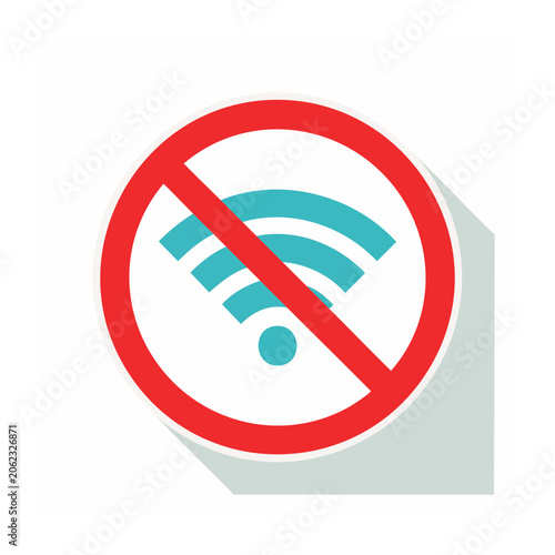 No entry prohibition sign flat design