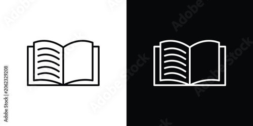 Bild auf Leinwand Book icons Simple element collection.