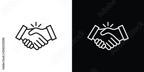 Tableau sur toile Business deal icons Simple element collection.