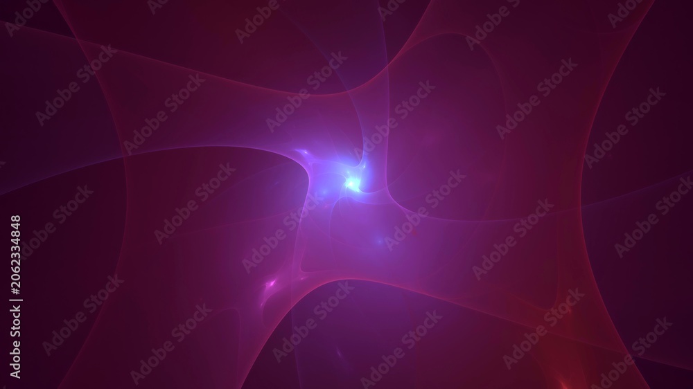 Obraz premium Illustration created as a 3D render without generative AI, multicolor geometric fractal abstract technology background