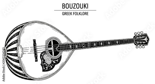 Fotografía Traditional Greek Bouzouki Instrument Music.