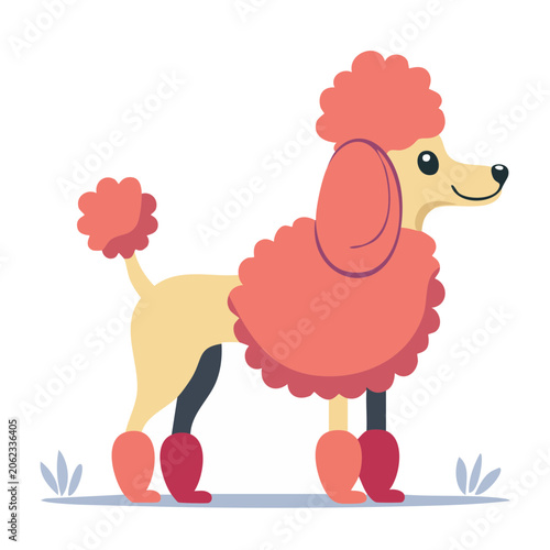 Pink flamingo with flowers vector illustration
