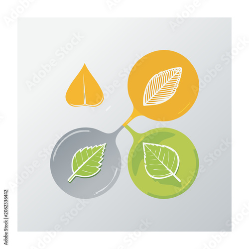 Recycling symbols flat design set