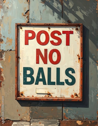 A vintage sign reads 