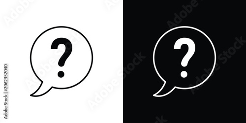 Photos Comment question icon symbol, best for mobile apps