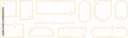 Gold decorative frames, and borders, luxurious ornamental elements for wedding invitations, awards, branding, stationery, and premium design applications worldwide today.
