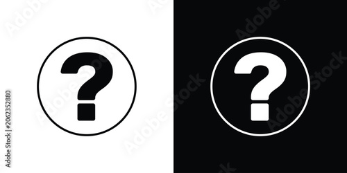 Schilderij op canvas Interrogation icon symbol, best for mobile apps