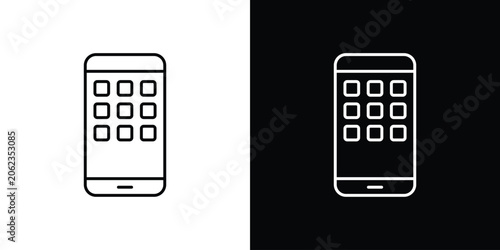 Cuadro en lienzo Mobile notch icon symbol, best for mobile apps