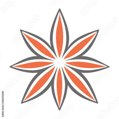 Flat design starburst vector icon