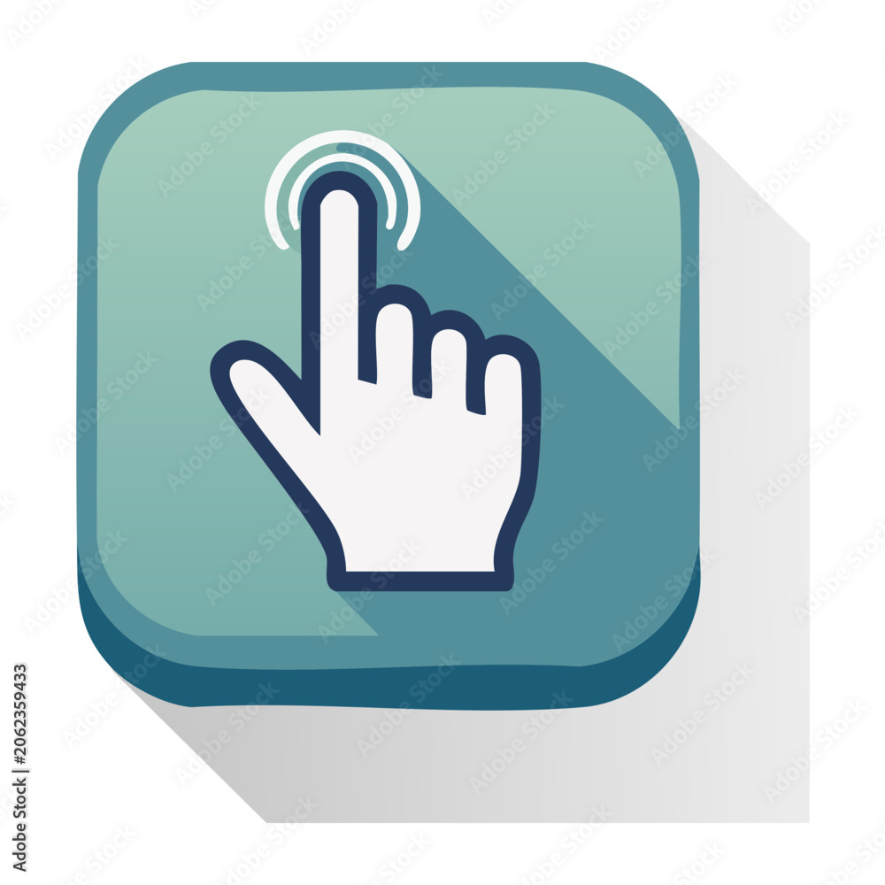 Fototapeta premium Flat sound wave icon in blue and white