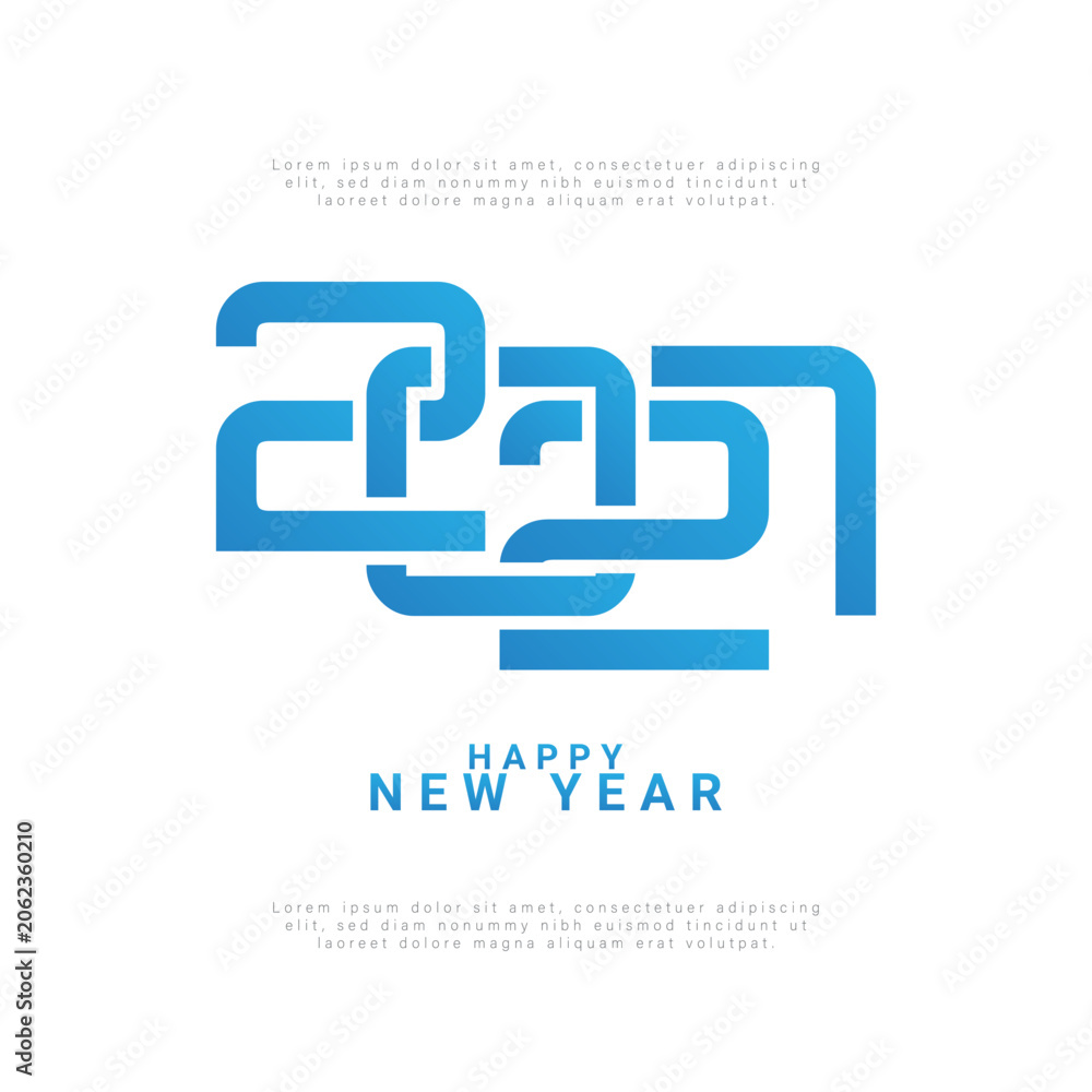 Fototapeta premium 2027 Happy New Year Template Design.
