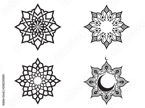 Mandala Ornament Vector Set – Floral Decorative Geometric Pattern Collection